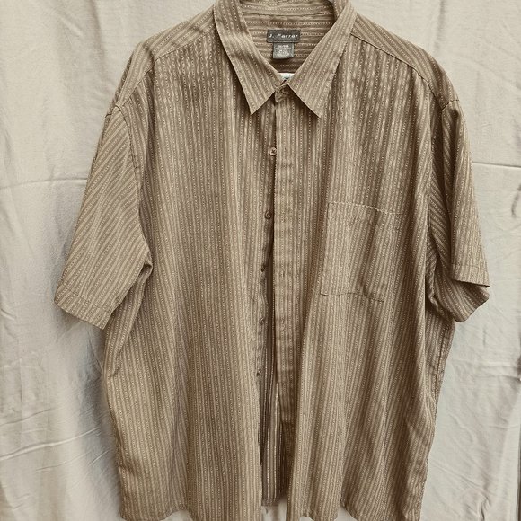 Casual shirt, rich brown, embroidered stripes - Picture 1 of 3
